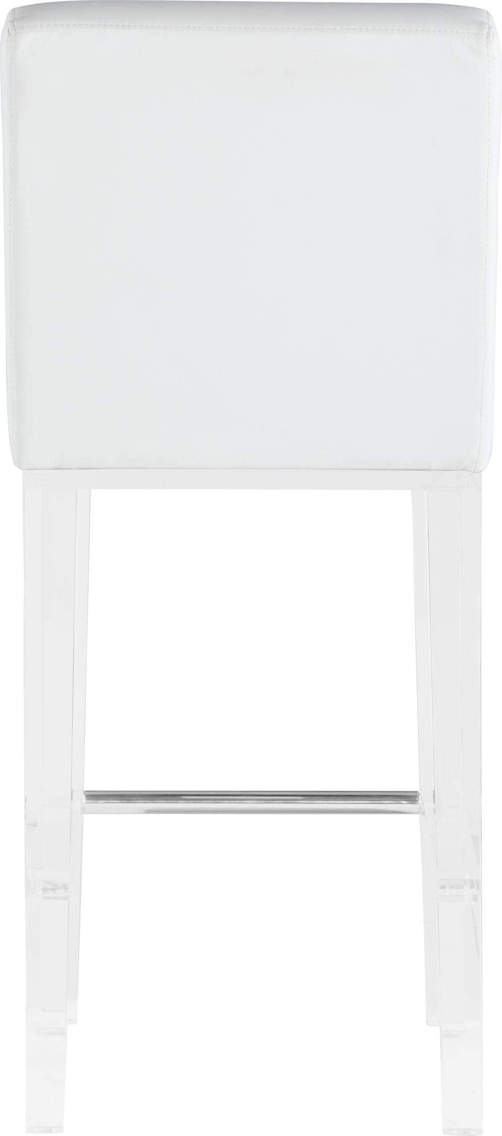 White Counter Stool with Solid Acrylic Legs E527197