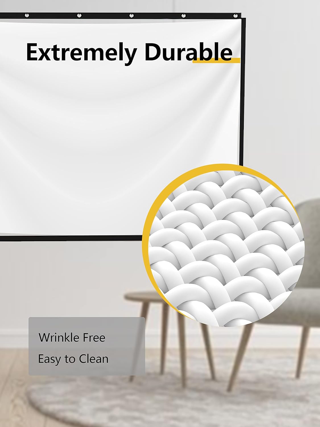 100 Inch 16:9 Portable Projector Screen with Stand and Carry Bag N3442