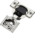 32 Pack 16 Pairs 1/2 inch Overlay Soft Close Hinges Satin Nickel Stainless Steel Concealed Hinge D918666
