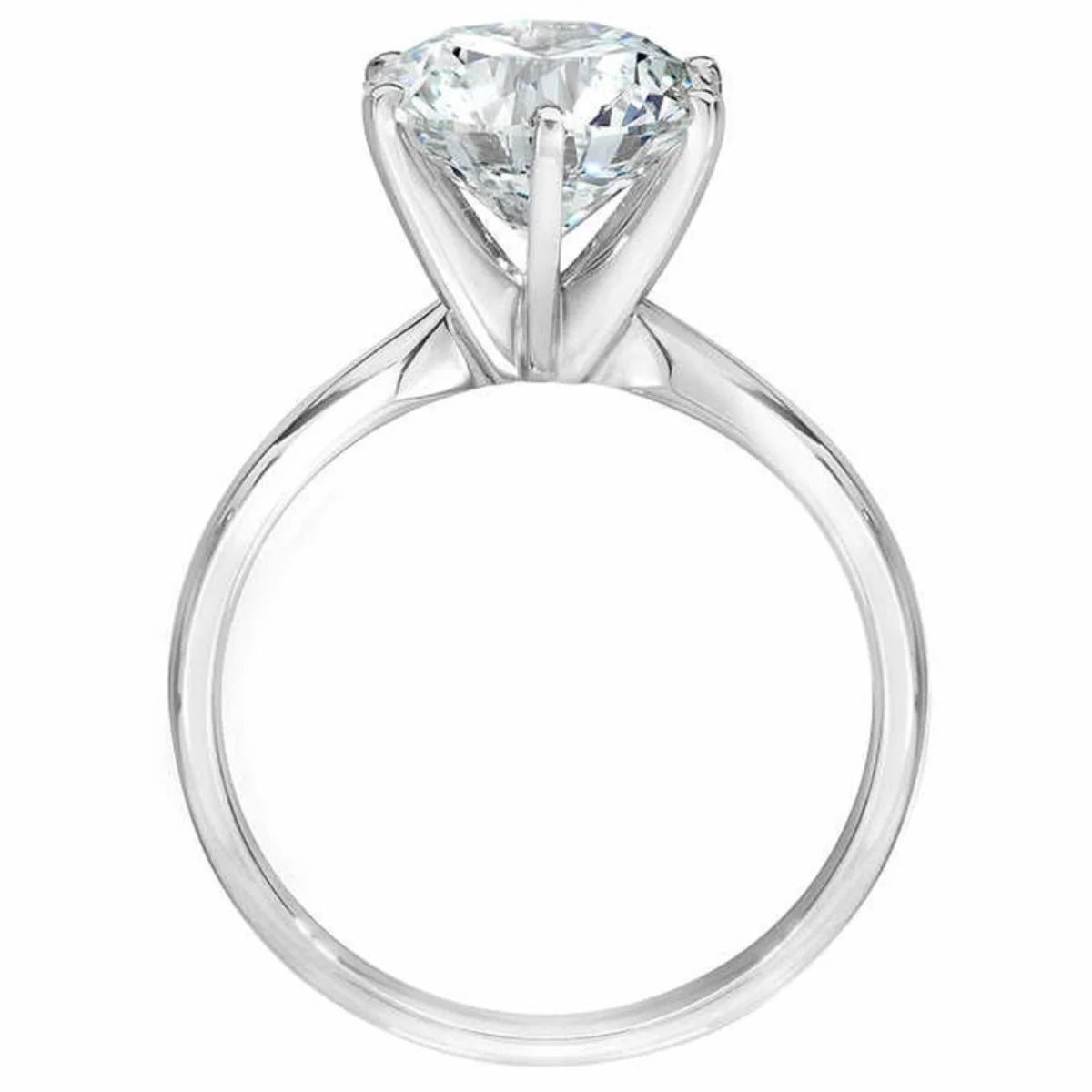 14k White Gold Plated Solitaire Ring F29318