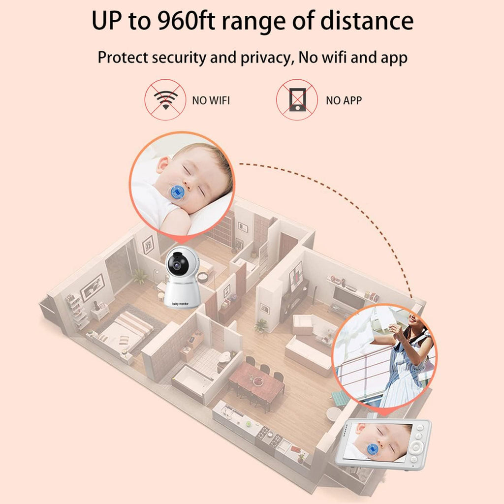 5 Inch LCD Video Baby Monitor with Camera and Audio U635772