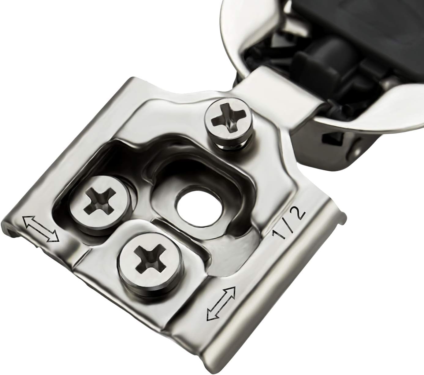 32 Pack 16 Pairs 1/2 inch Overlay Soft Close Hinges Satin Nickel Stainless Steel Concealed Hinge D918666