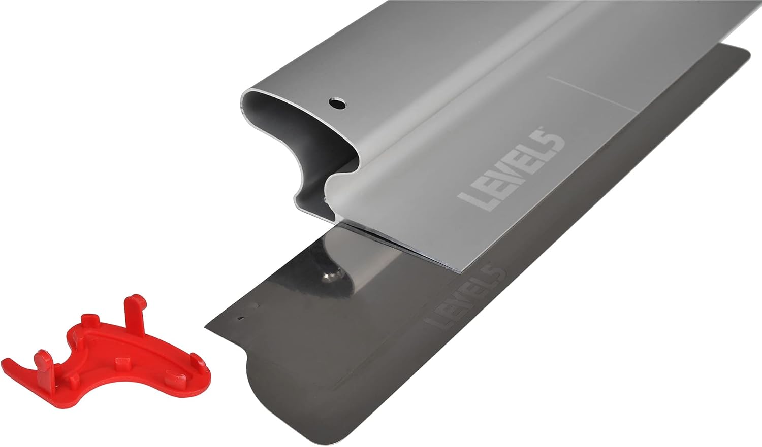 Ultimate Skimming Blade Set Smoothing/Knockdown Drywall Knife Extruded Aluminum & European Stainless Steel Construction High-Impact End Caps P13508
