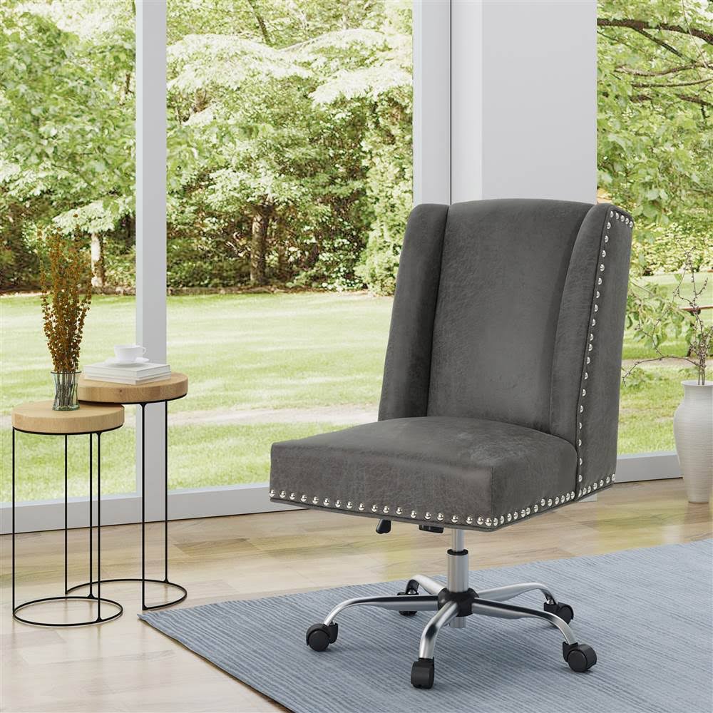 Slate Microfiber Desk Chair M2730