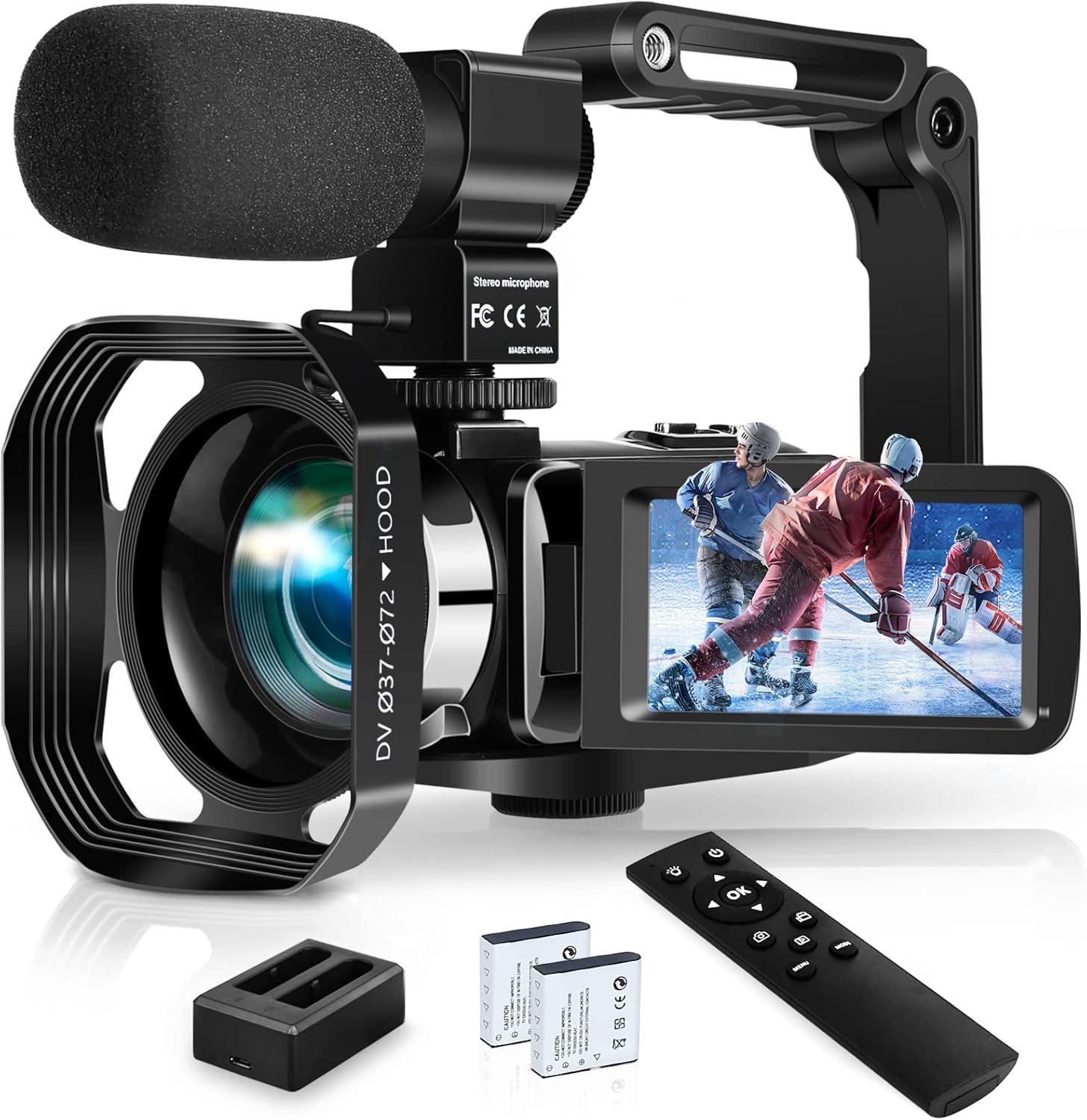 4k 60fps Video Camera with 18x Manual Zoom & IR Night Vision C517