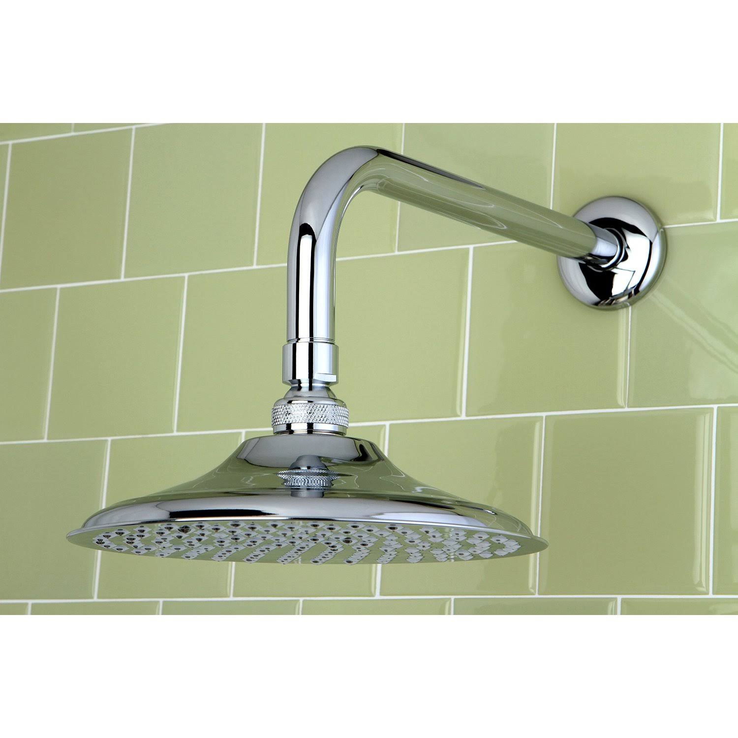 Brushed Nickel 5-1/4-Inch Shower Head with Shower Arm Q667008