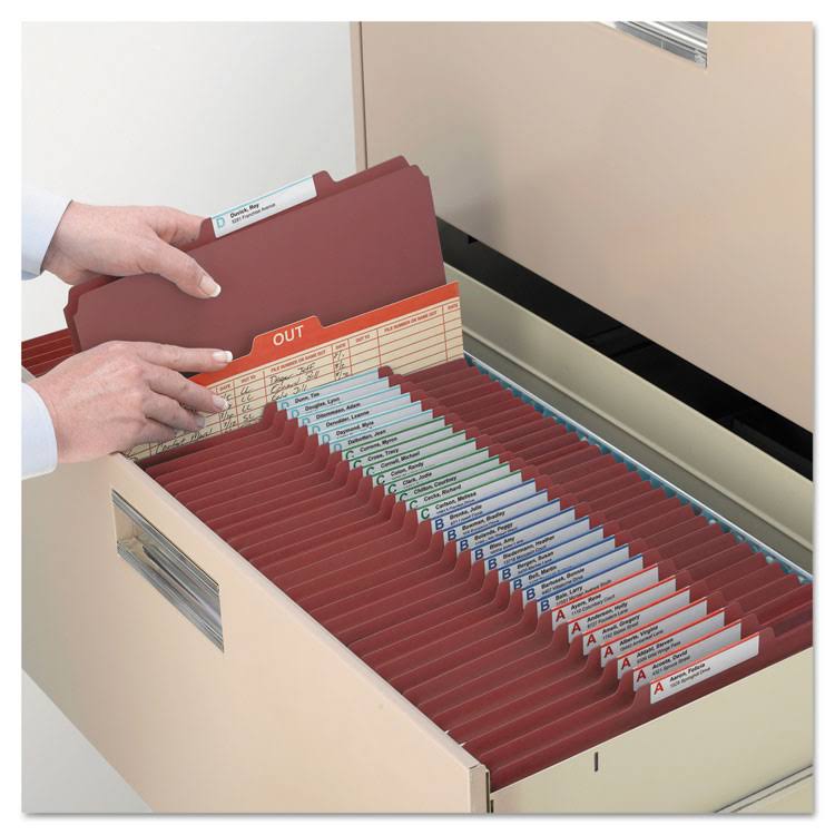 Red Legal Expanding Classification Folder with Tabs (Pack of 10) E299293