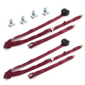 Burgandy Retractable Bucket Seat Belt Kit with Bracketry - 2 Belts V447