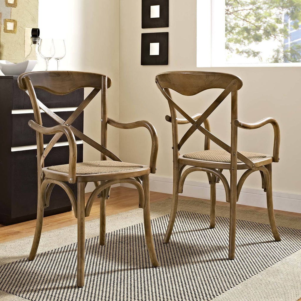 Walnut Dining Armchair Set of 2 N4844