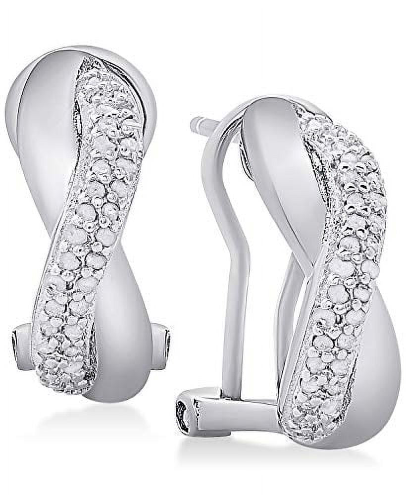 Sterling Silver Twist Hoop Earrings G1507