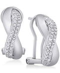 Sterling Silver Twist Hoop Earrings G1507