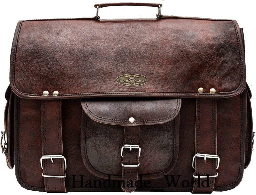 Leather Messenger Laptop Bag Satchel (11 X 15) Y79208