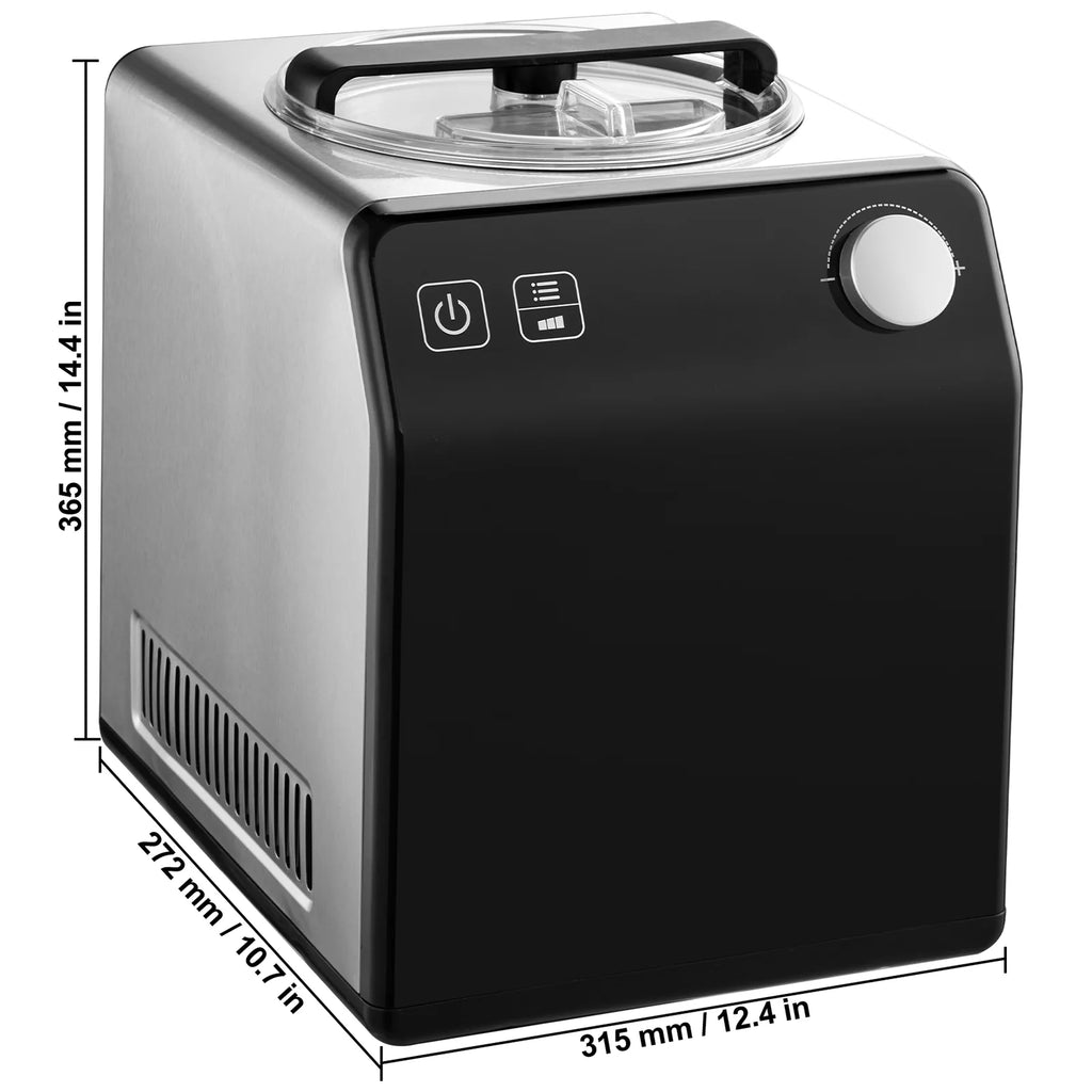 2 Quart Automatic Ice Cream Machine Electric Yogurt Gelato Maker Black S2677