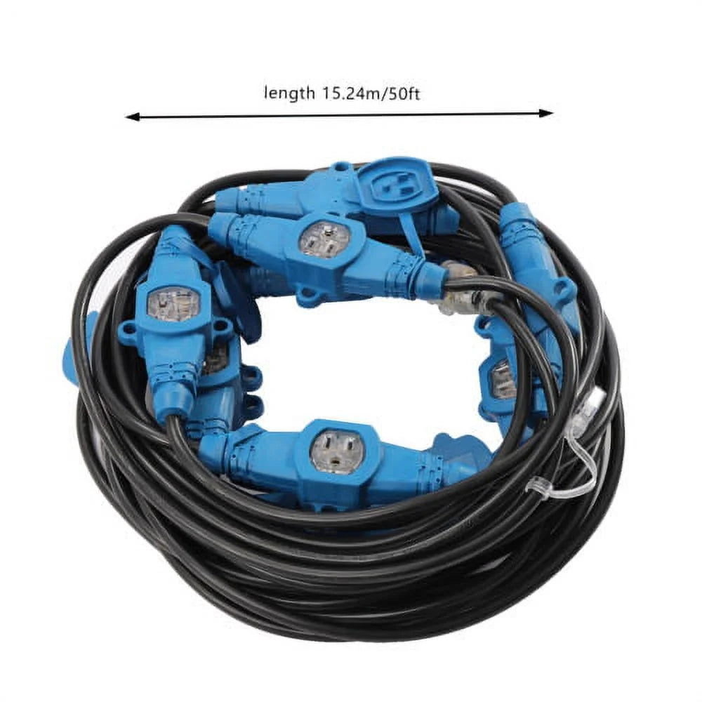 13 Plugs 65FT 12 Awg Power Extension Cord A542175