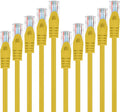 50-Pack Cat5e Patch Cable 1ft Yellow Ethernet Cable N11904