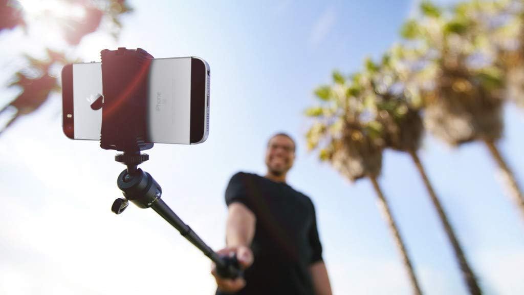 Black Smartphone Stand with Tripod and Bluetooth Shutter B144