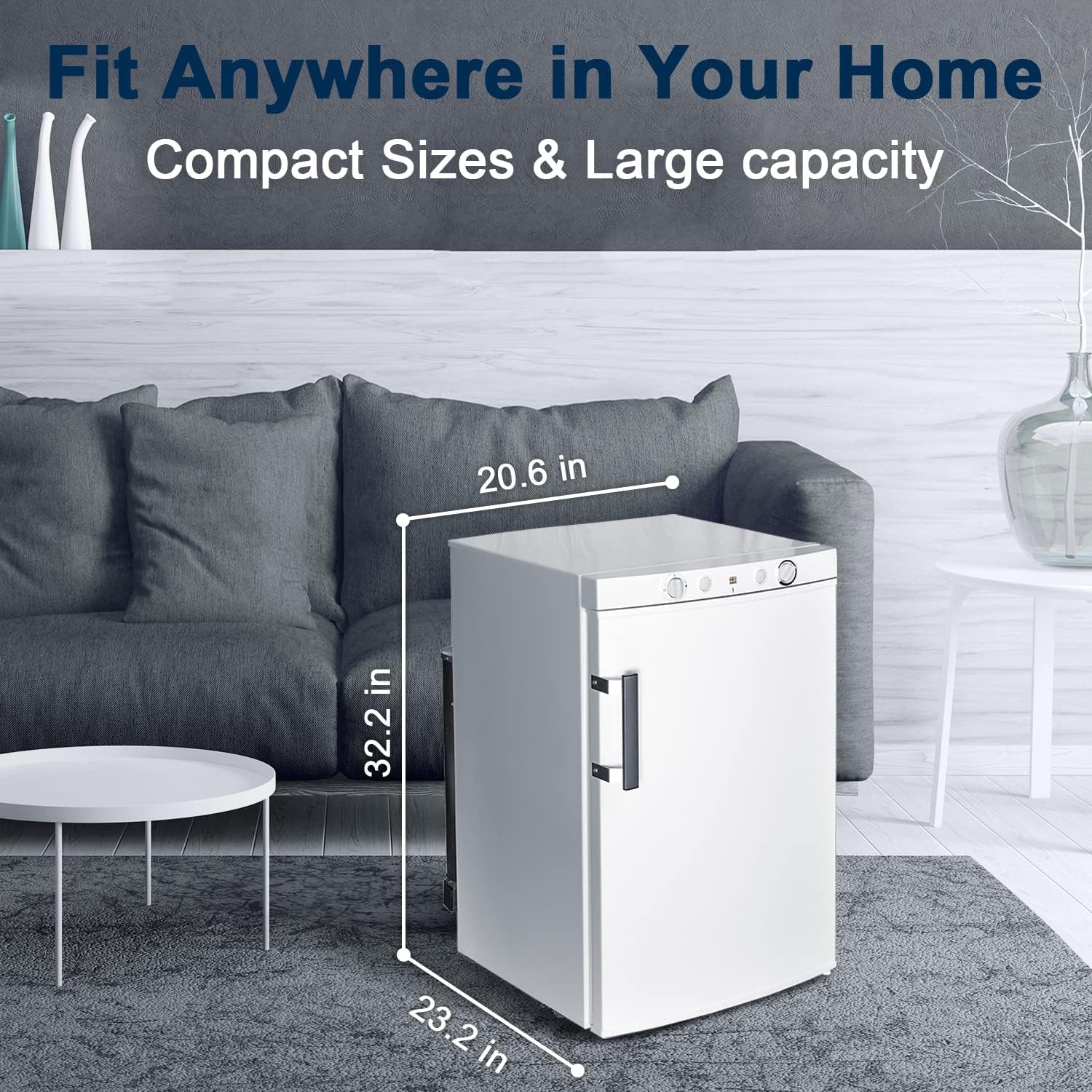 3 Way Propane Refrigerator with Freezer for RV Camper A678056