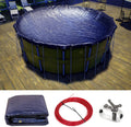 28' Round Navy Blue Winter Swimming Pool Cover Tarp T6529
