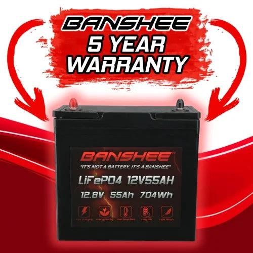 12V 55AH Lithium LiFePO4 Deep Cycle Battery 2 Pack P409