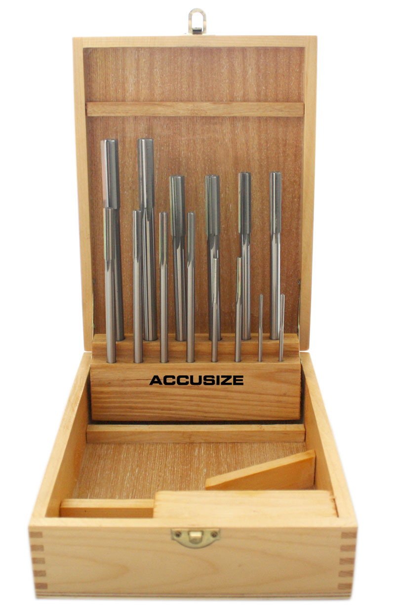 14 Pc H.S.S. Chucking Reamer Set in Fitted Case U33518