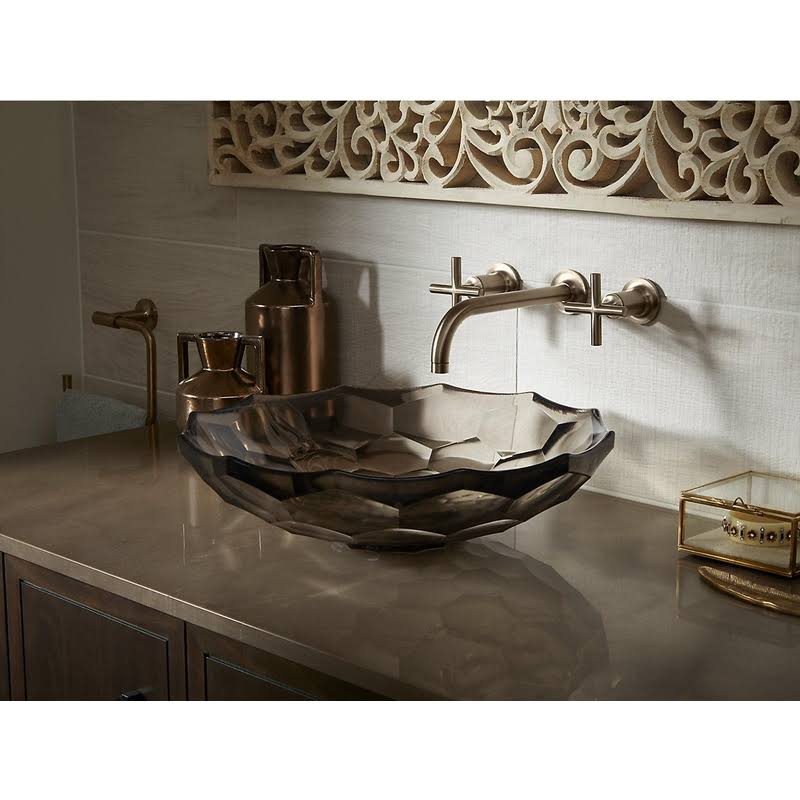 Polished Nickel Wall-Mount Bathroom Sink Faucet Trim U24593