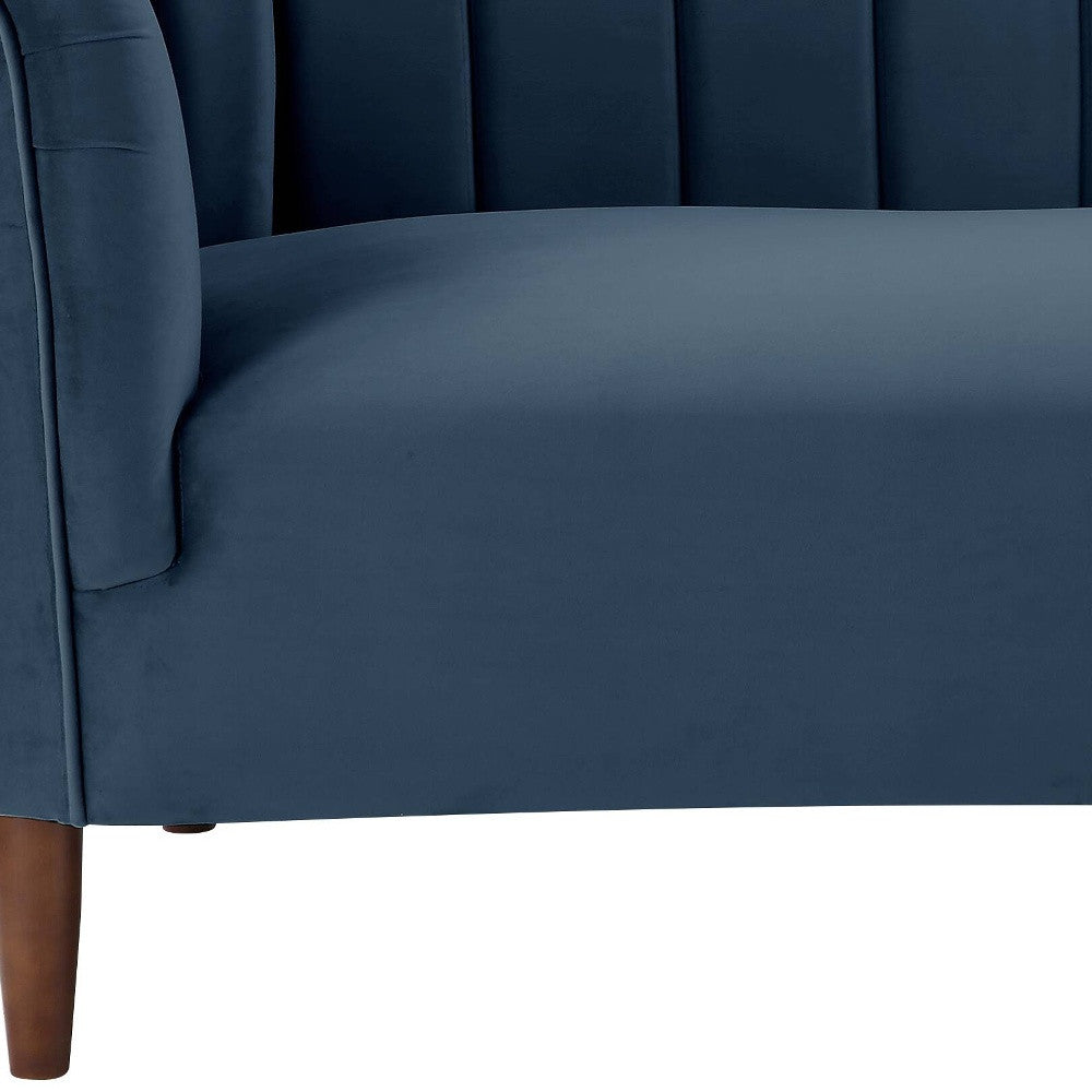 Blue & Black Upholstery & Resin Sofa D8354