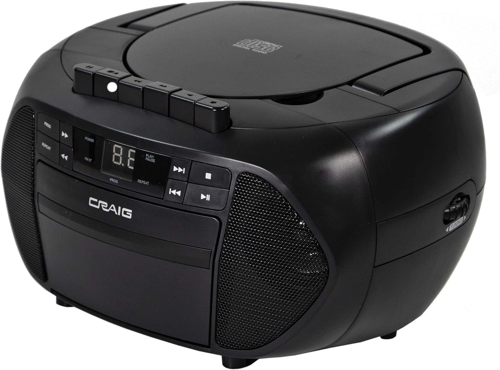CD Boombox with AM/FM Stereo Radio and Cassette Player/Recorder Pack of 2 R309
