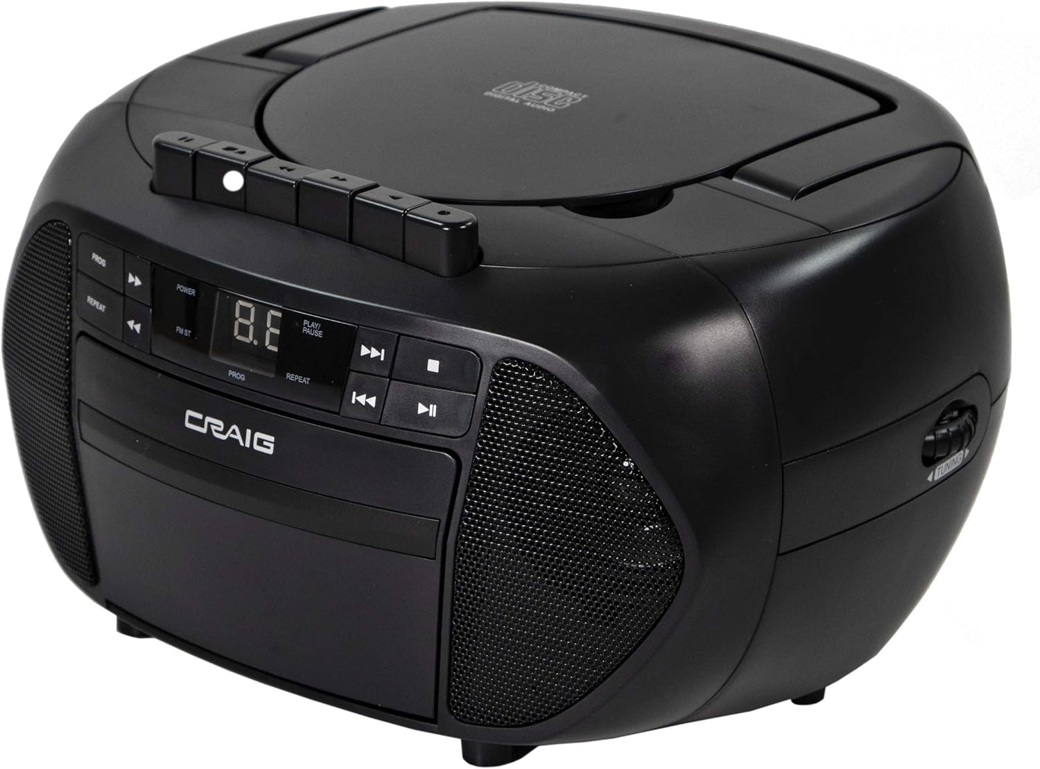 CD Boombox with AM/FM Stereo Radio and Cassette Player/Recorder Pack of 2 R309