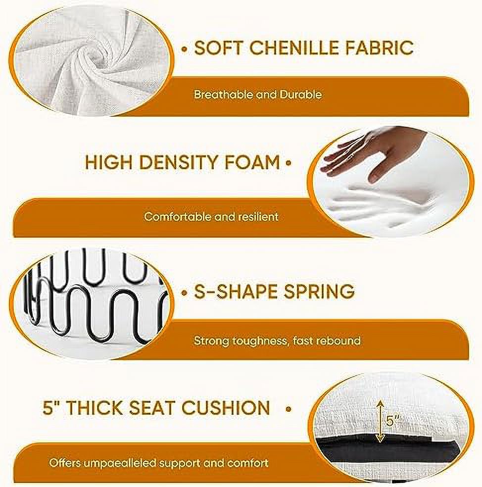 Convertible Memory Foam Futon Sofa Bed Loveseat with Adjustable Backrest T273