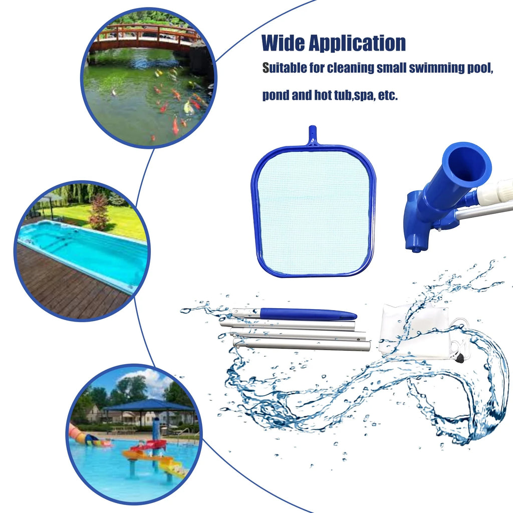 Pool Cleaning Set with Skimmer Brush Hose U87296