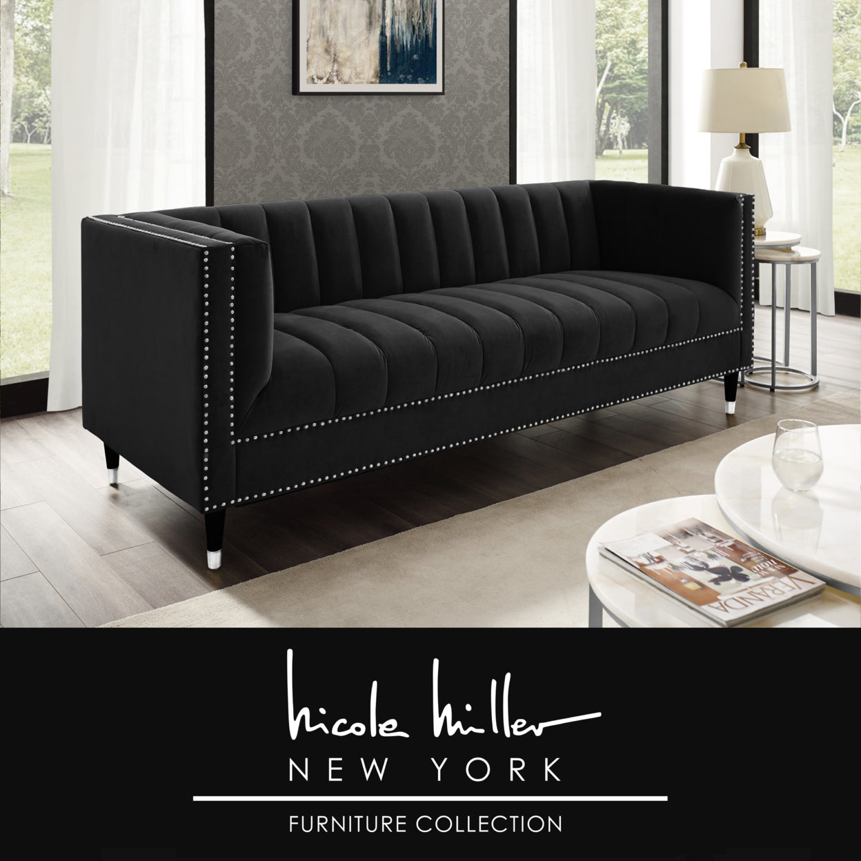 Velvet Club Chair or Sofa with Metal Legs F566