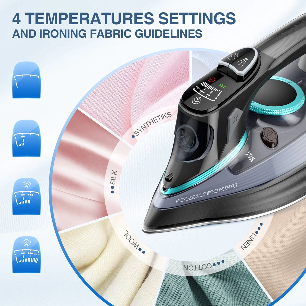 1700W Digital Steam Iron with LCD Display W478060