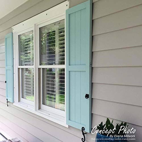 White Composite Board-n-Batten Shutters (Per Pair) R9760