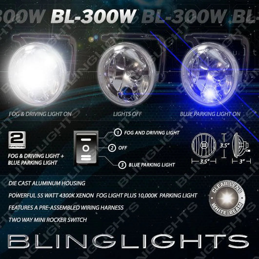 Fog Lights Lamps for 2012-2024 Mitsubishi Mirage W9369