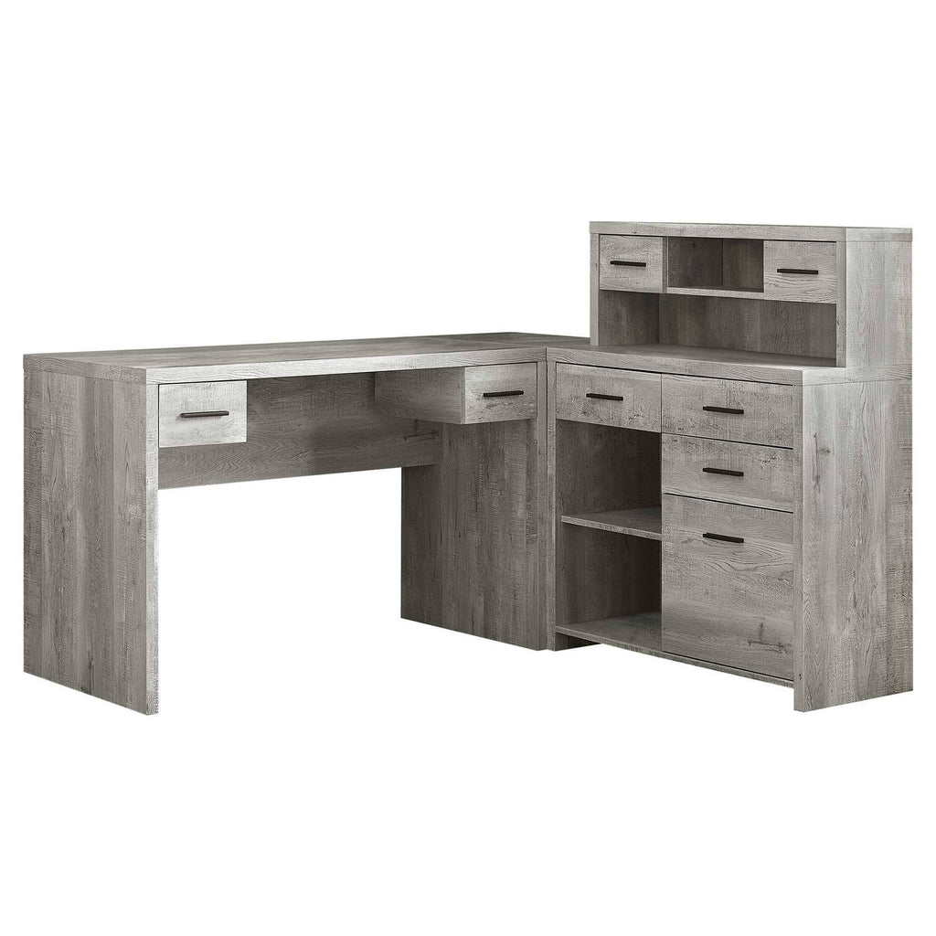 Grey Reclaimed Wood Computer Desk J1891