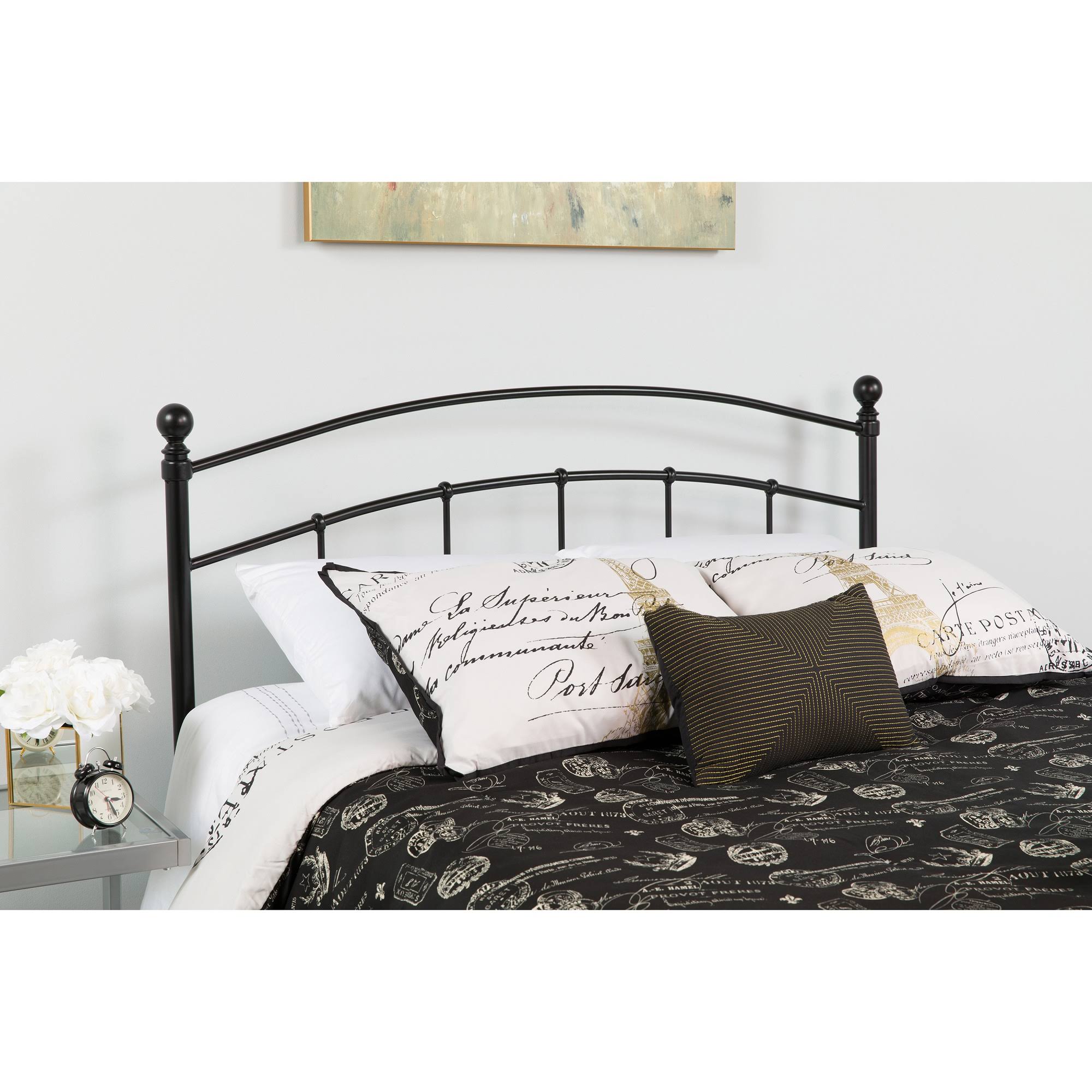Black Contemporary Open Vertical Headboard - Full Size S977065