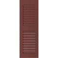 12 in. x 59 in. Real Wood Louvered Shutters Pair F153125