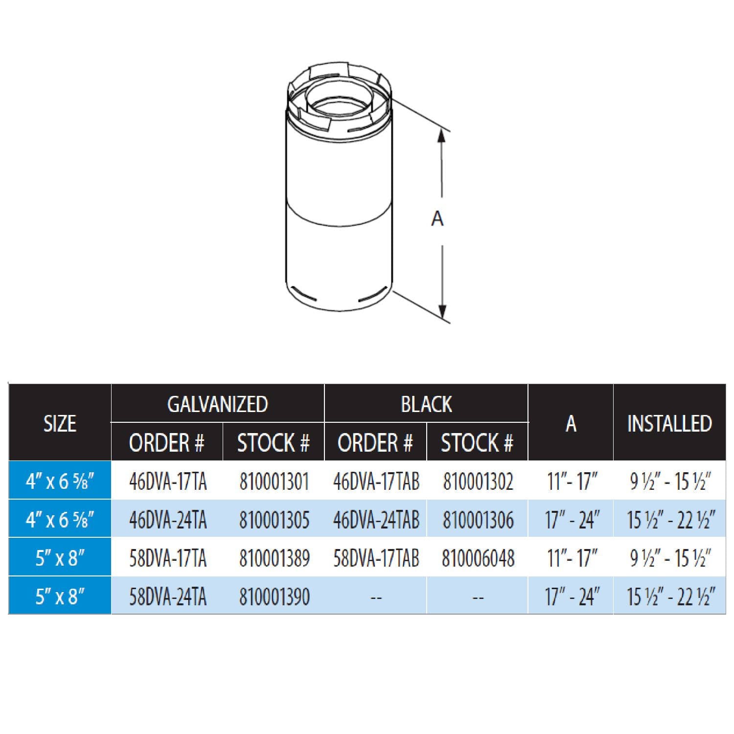 Adjustable Pipe O1853
