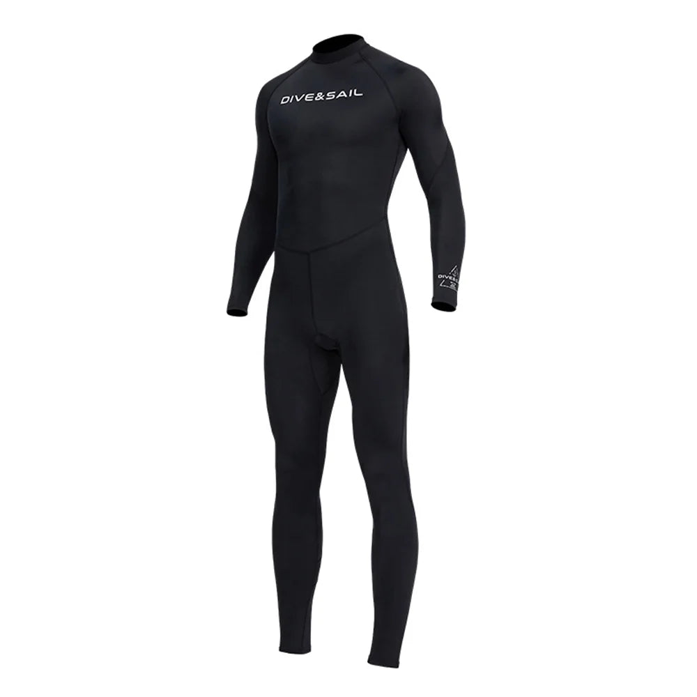 Men One Piece Swimsuit with Back Zipper Quick Dry Long Sleeve Surf Suit X6811