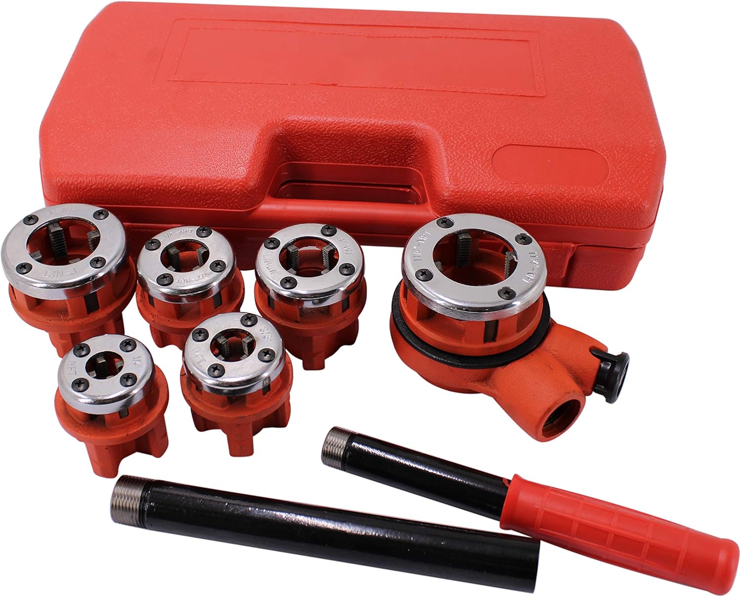 R Ratchet Pipe Threader Kit Ratcheting Pipe Threading Tool Set (5dies) Pack of 2 V4181