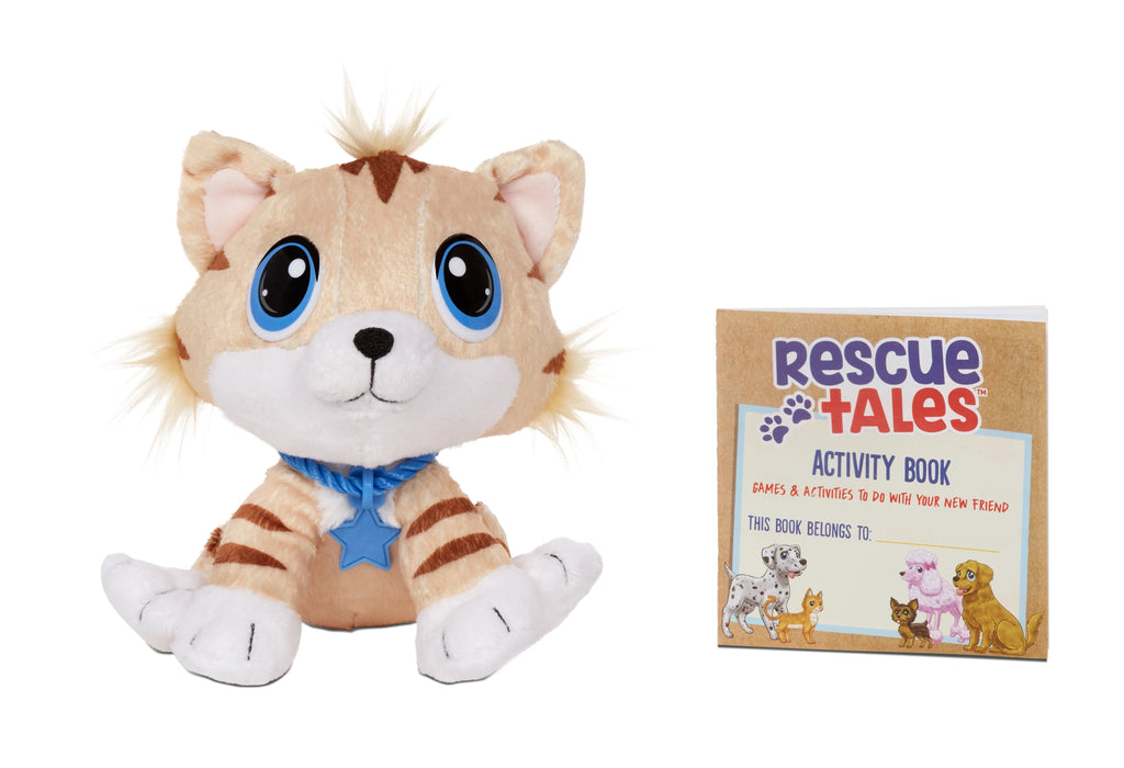 Tabby Kitten Soft Cuddly Plush Pet Toy with Collar L168620