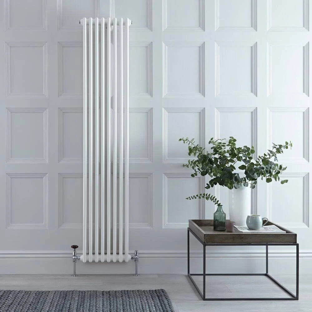 White Cast Iron Style Radiator H120