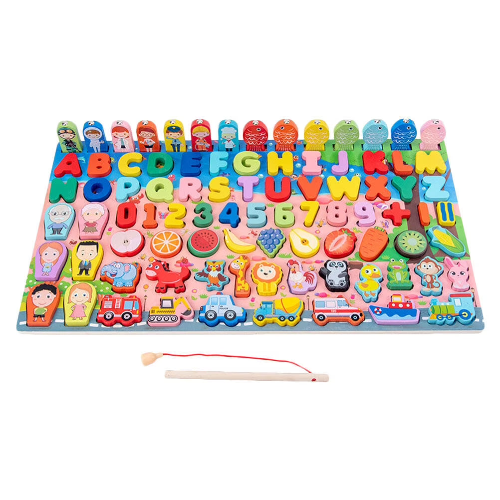 Wooden Magnetic Fishing Toy Puzzle A343598