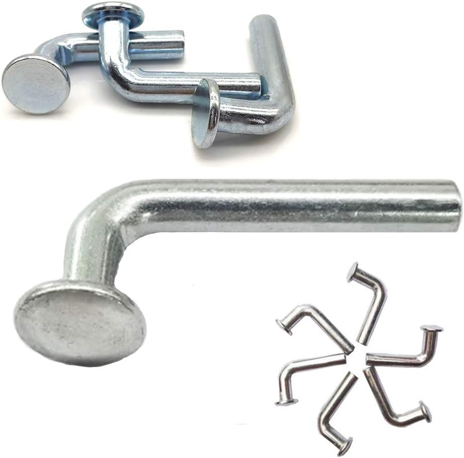 Pallet Rack Drop Pin, J Bolt Safety Clip, 13mm Round Head, M7×48mm, 100PCS Pack of 2 C36518
