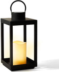 Matte Black Metal Candle Holder Lantern Y4543