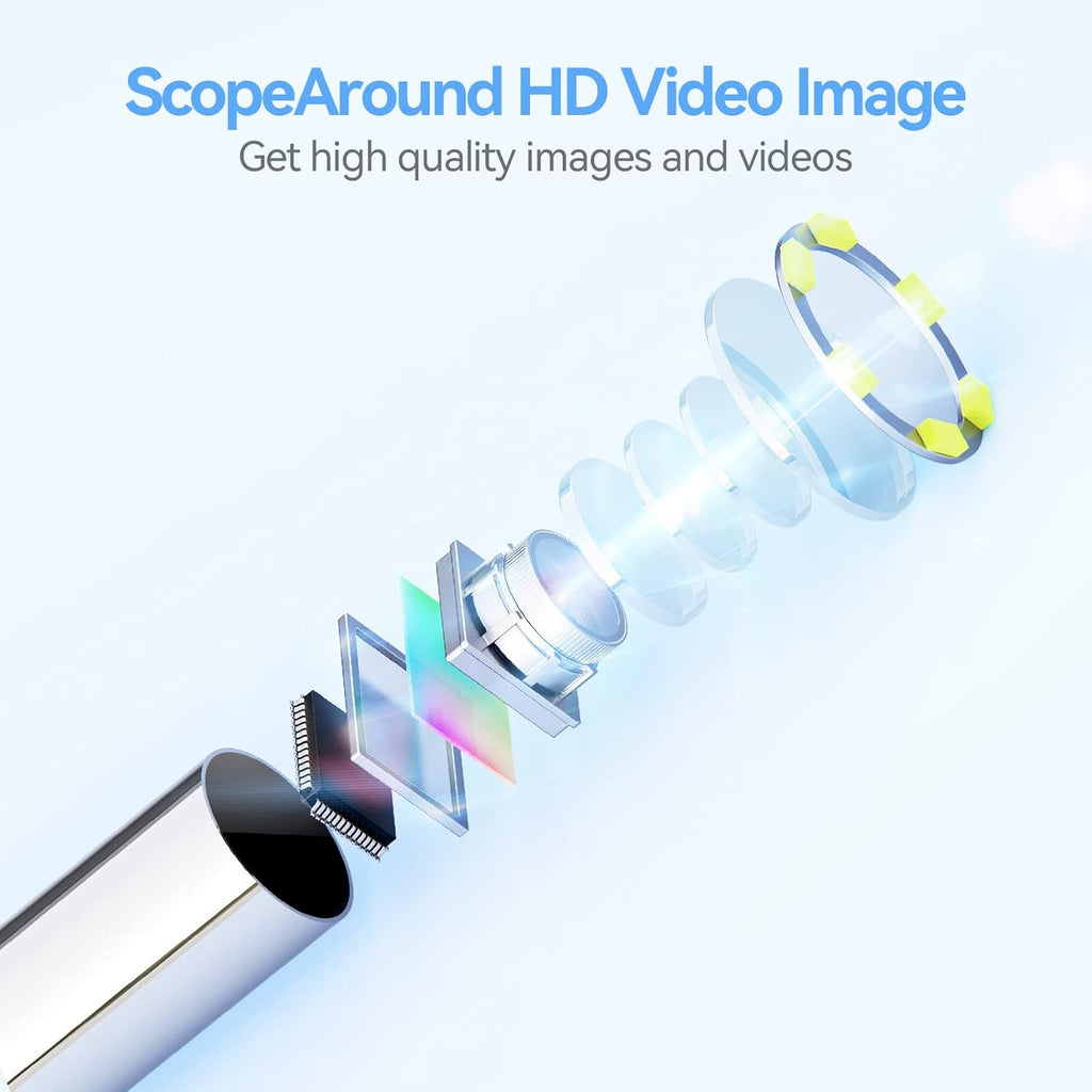 Ear Wax Removal Camera with 4.5 IPS Screen, 1920x1080 FHD Smart Visual Ear Cleaner Tool Kit, Otoscope with Light R65386