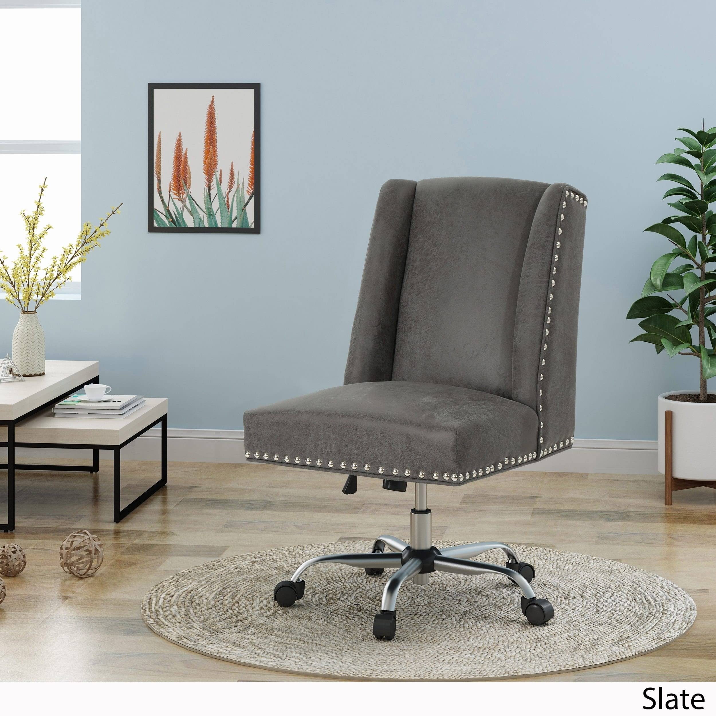 Slate Microfiber Desk Chair M2730