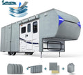 5th Wheel RV Cover with 4 Tire Covers & 2Pcs Extra Winproof Straps E94063