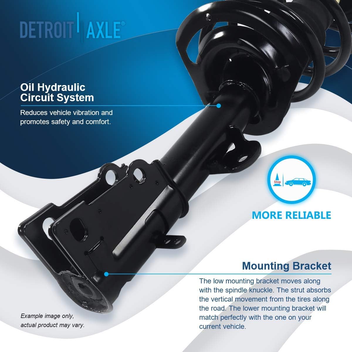 Front Complete Strut & Spring Assembly with Sway Bar End Links E636