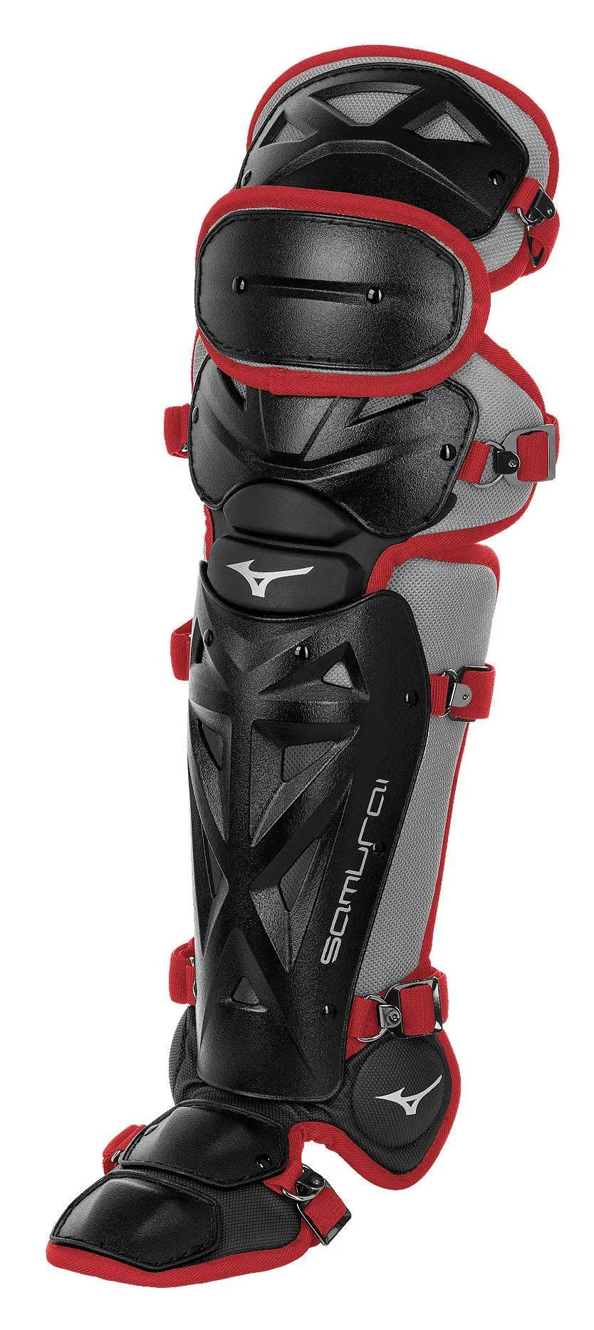 Black/Cardinal Youth Baseball Shin Guards P553370